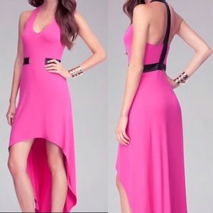 Bebe Hot Pink T-Back Dress